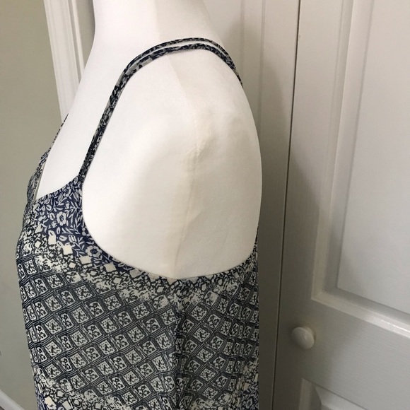 Madewell Moroccan Tile Print Cross Back Blue Maxi Dress Small - Picture 7 of 17